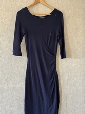 Phase Eight. Navy Faux Wrap Style Dress Size 12 Excellent Condition