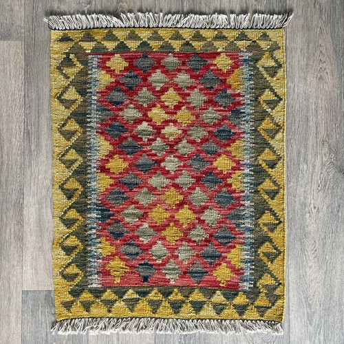 Yellow afghan kilim door - afghan,