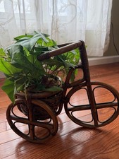 Vtg Wicker Rattan Tricycle