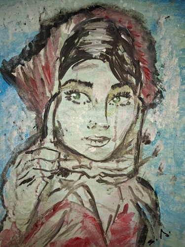 Female portrait art - female, glance