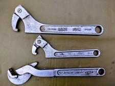 VINTAGE KING DICK C HOOK SPANNER 8" & 11" & KOAK 10"SPRING SPANNER