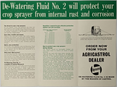Agricastrol watering fluid - de-watering,