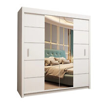 Oslo Modern Mirror sliding door wardrobe with LED Width 180cm