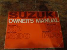 Suzuki 50 M30 Owners Manual 55 Model M31 Moped 50 cc Motorbike motorcycle