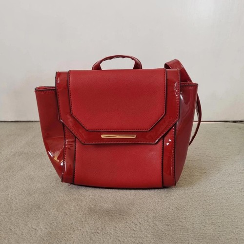 Primark red faux leather mini - red,