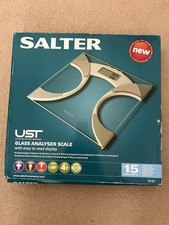 Salter 9141 WH3R Ultra Slim Body Fat Analyser Scales Glass