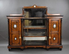 Victorian Burr Walnut Credenza