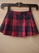 F&F Girls Size 12-18 Months Tartan Kilt-Style Pleated Skirt