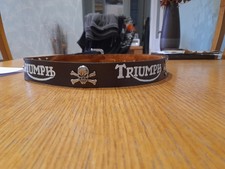 Triumph Logo Leather Studded Belt