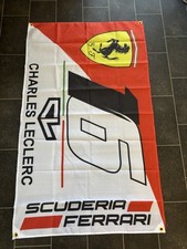 SCUDERIA FERRARI FLAG CHARLES LECLERC  - F1 Flag  5' x 3' LECLERC  / SAINZ