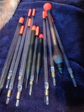 A Selection of 12 Fishing Waggler Floats Made by NGT and Middy Tackle