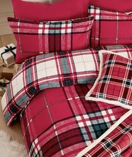 Christmas red check - red, duvet