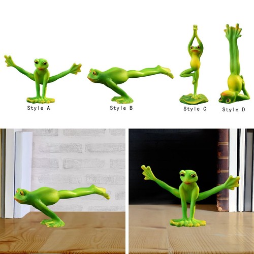 Yoga frog statue resin - yoga,