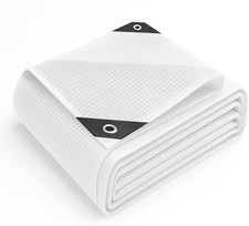 Tarpaulin Cover Sheet 3x3m Heavy Duty Waterproof 100gsm Clear Mesh with Eyelets