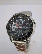 Casio WVQ-570 Wave Ceptor Chronograph Watch - 100m Black Carbon Dial 