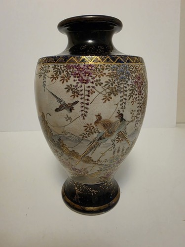 Antique japanese satsuma vase - antique,