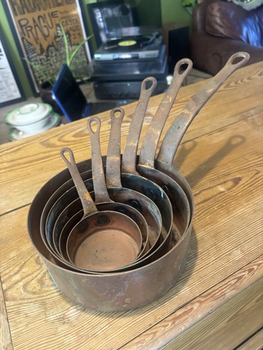 Vintage set french copper - set, of