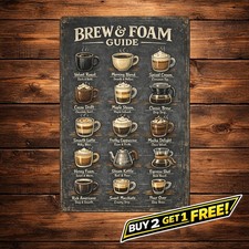 Vintage Bar Menu Metal Tin