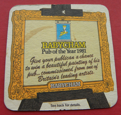 Babycham beer mat - babycham,