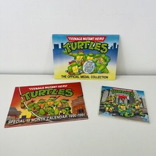 Vintage Teenage Ninja Turtles Hero Coin Medal Collection, Calendar Bundle TMNT