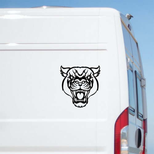 Angry panther sticker car - panther,