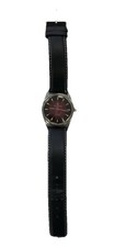 Henri Sandoz watch for man analogue wind up manual 17 jewels leather strap