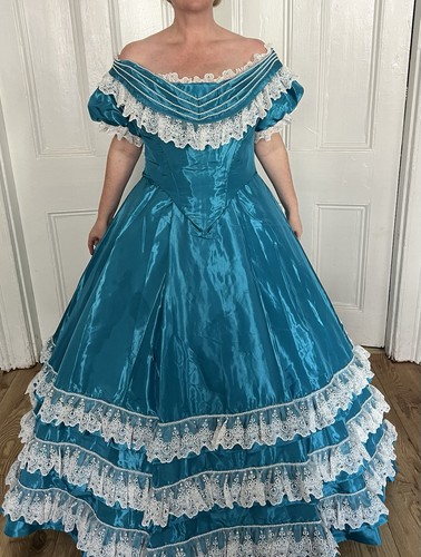 Victorian crinoline dress full - crinoline,