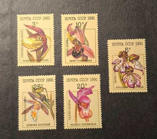 Ussr 1991 orchids - 1991, flowers