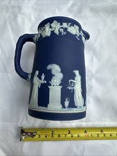 Antique Wedgwood Dark Blue Jasperware Mini Jug