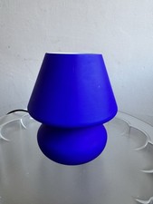 Vintage Habitat Small Cobalt Blue Mushroom Lamp Night Light  (No.2)