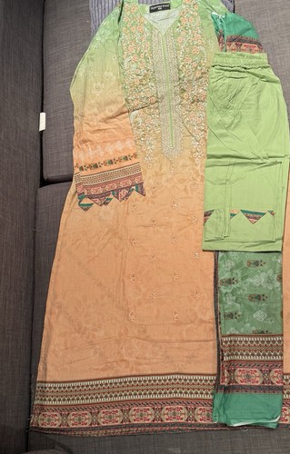 Salwar kameez orange and - orange,