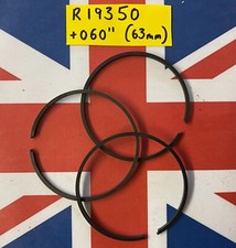 BSA BANTAM D5 D7 SUPER PISTON RING SET +060" 63 MM COMPLETE SET OF THREE 3