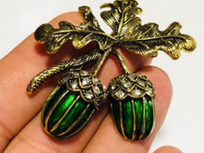 Vintage Style Crystal & Enamel