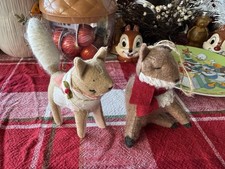 Lots of Two Wool Felt Fox Folk Style  Christmas Tree Ornaments Anthropologie