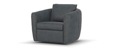 Sofology Marvella Fabric Swivel Chair in Charcoal