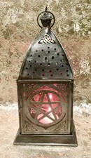 Moroccan Pentagram Lantern Tealight Holder Candle Lighting Wiccan Pagan Altar