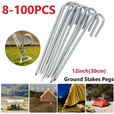 8-100 Heavy Duty Galvanised Steel Ground Stake Peg Gazebo Football Goal Net Tent