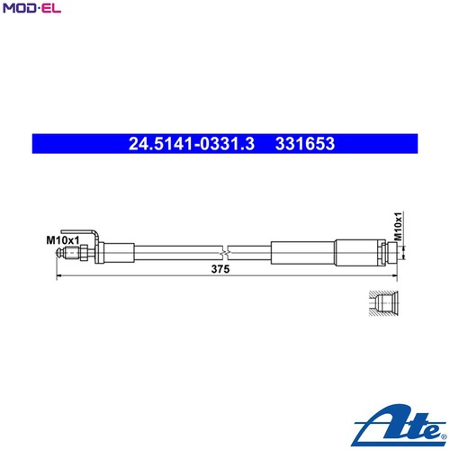 Brake hose 5141 0331 - brake, for