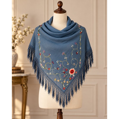 Vintage chinese floral - floral, silk