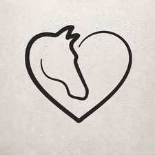 Love Heart Horse Car Vinyl