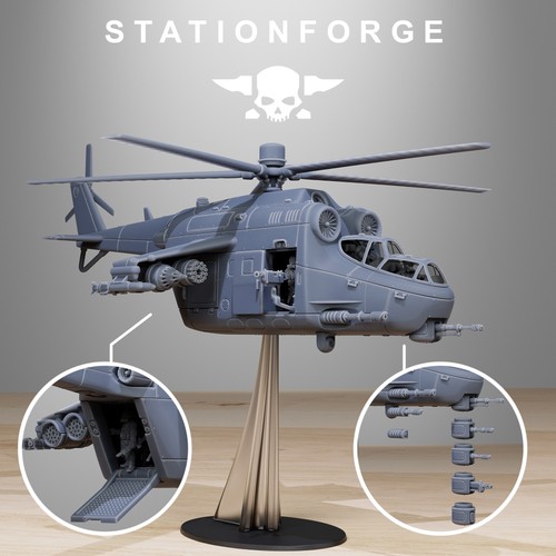 Grimguard helicopter 3d - |,