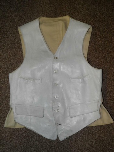 Antique white buckskin leather - white,
