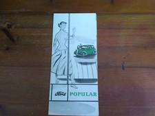 ORIGINAL FORD POPULAR  E93A SALES BROCHURE, SIT UP AND BEG POP, HOT ROD