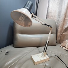 1980's Vintage Anglepoise Micromark White Swing Arm Table Lamp MM6594 Retro 80s