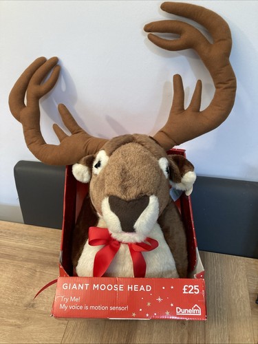 Plush moose head - head, wall