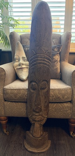 Tall hand carved wooden - hand,