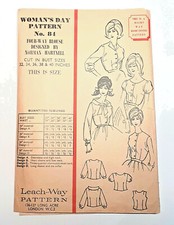 vintage 1960s Norman Hartnell woman's day blouse sewing pattern B36