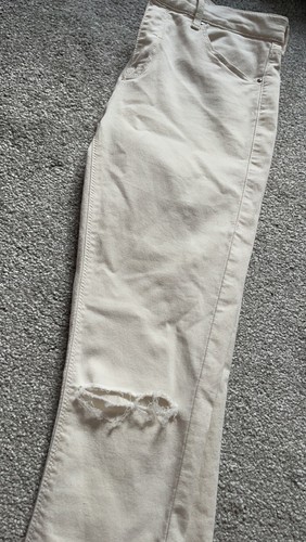 Topshop leigh jeans cream cut - topshop,