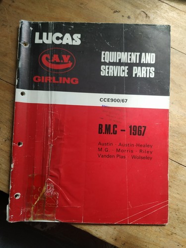 Lucas spares parts list - 9.7,