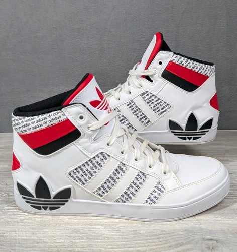Adidas mens white - red, black